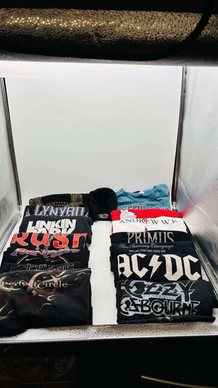 Lot of 14 Vintage Band Tour tee shirts XL-3XL Primus Ozzy Rush Foo Fighters AcDc